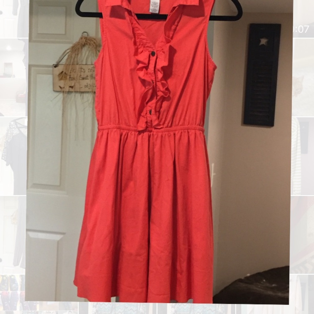 Coral mini dress